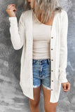 Double Take Button Down Long Sleeve Longline Cardigan