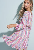 Flowy Multi Striped Dress - Summer Lush Boutique 