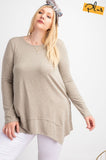 Curvy Sharkbite Tunic Top - Summer Lush Boutique 