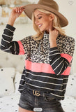 Leopard Knit Top with Collar - Summer Lush Boutique 