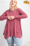 Curvy Sharkbite Tunic Top - Summer Lush Boutique 