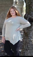 Curvy Sharkbite Tunic Top - Summer Lush Boutique 