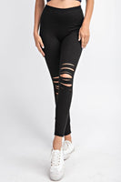 Plus Size Laser Cut Leggings - Summer Lush Boutique 