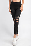 Plus Size Laser Cut Leggings - Summer Lush Boutique 