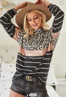 Leopard Knit Top with Collar - Summer Lush Boutique 