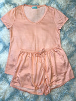 V-neck Solid Sleepwear Set - Summer Lush Boutique 