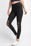 Plus Size Laser Cut Leggings - Summer Lush Boutique 