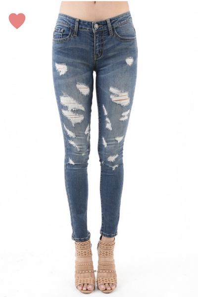 Distressed Judy Blue Jeans - Summer Lush Boutique 