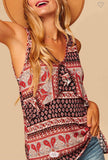 Boho V-Neck Ruffle Baby Doll Tank