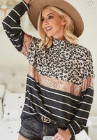 Leopard Knit Top with Collar - Summer Lush Boutique 