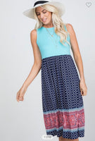 Colorblock Midi Dress