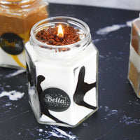 Dulce de Leche: Vegan Soy Jar Candle with chopped coffee beans (Cappuccino Espresso) - Summer Lush Boutique 